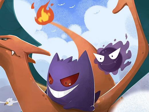 耿鬼gengar-第五彈（個(gè)人主頁-ZMzk5NzIxOTY=） - 藝術(shù)插畫 - 站酷設(shè)計(jì)師咬人的藏獒原創(chuàng)素材 - 站酷ZCOOL