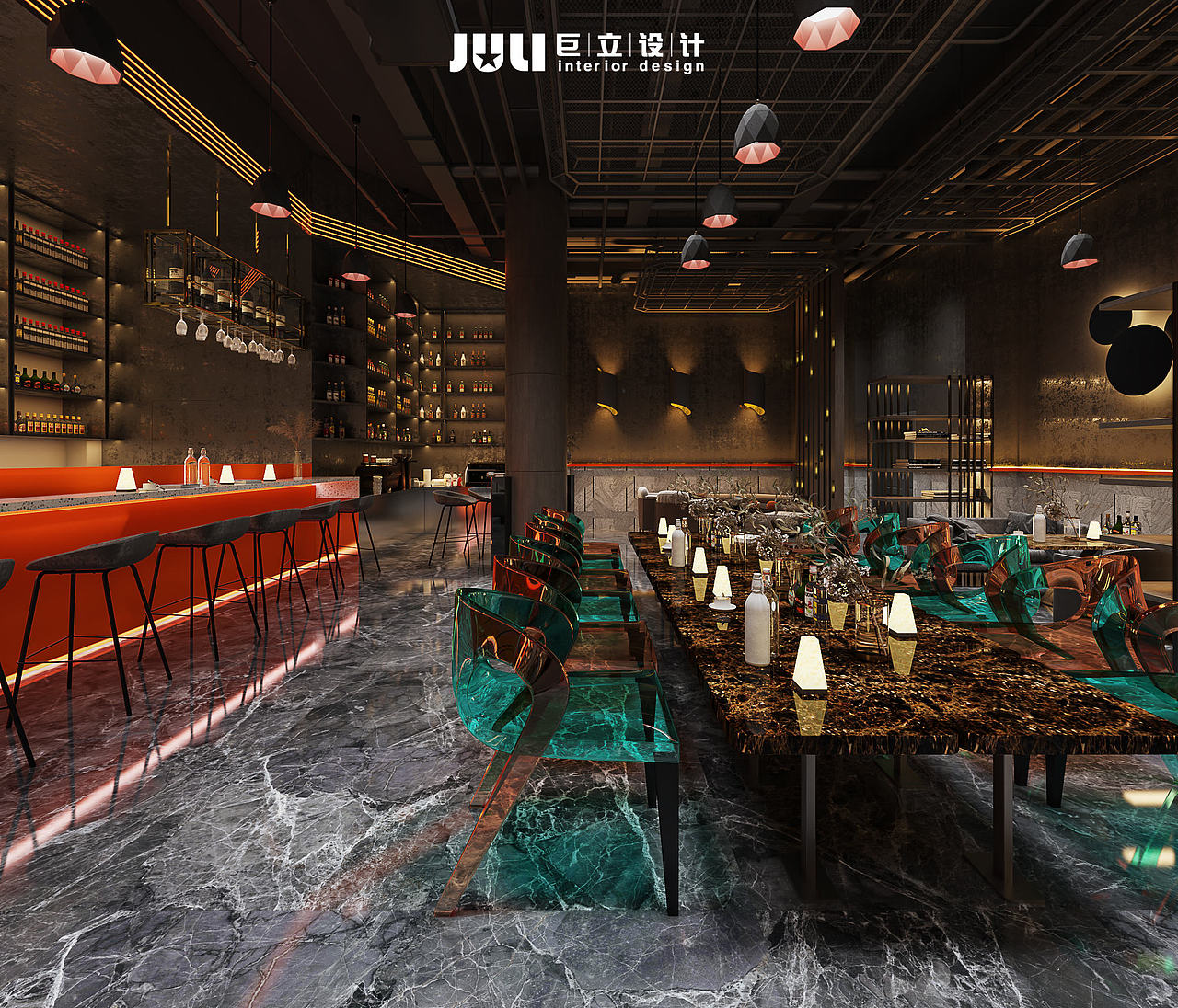 厦门酒吧咖啡店鸡尾酒吧音乐餐吧设计-巨立设计
