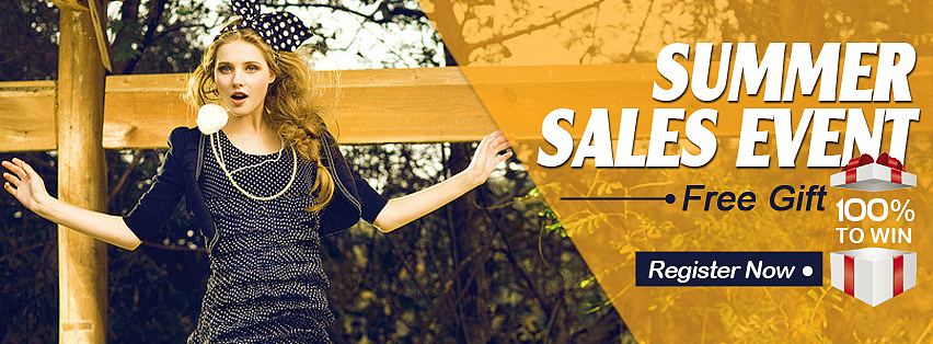 跨境电商banner女装活动海报设计