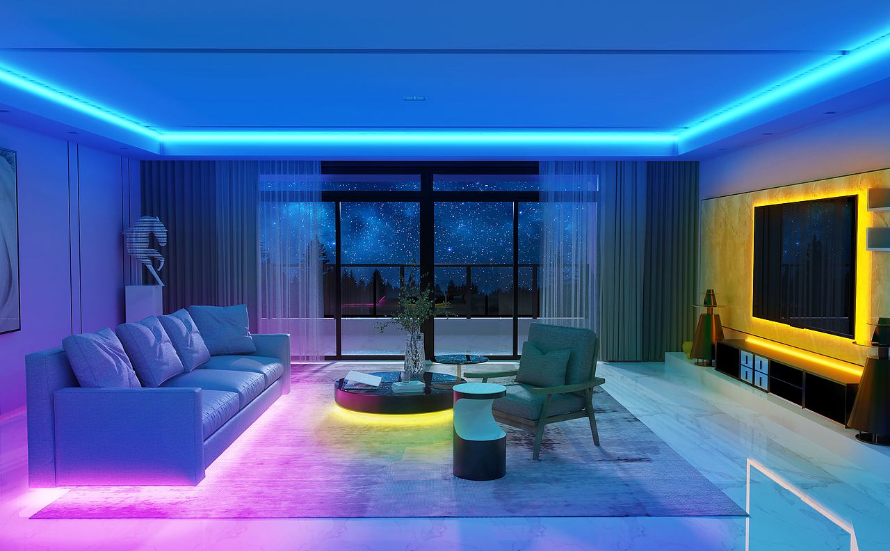 keyshot灯带灯光场景渲染