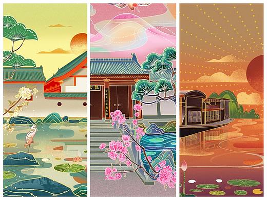 近期的几张国风插画练习