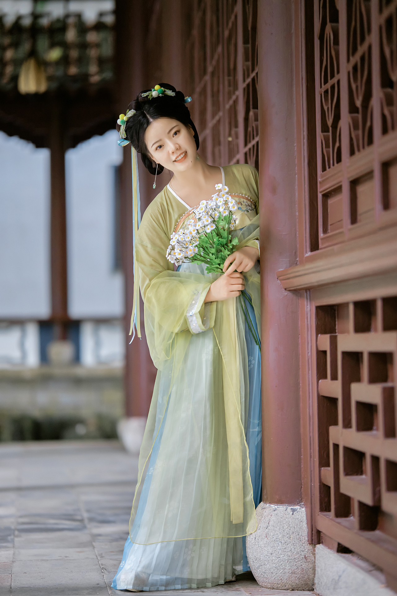 园博园汉服（图ZMzU0NDkxMzAw） - 人像摄影 - 站酷设计师足迹行摄原创素材 - 站酷ZCOOL