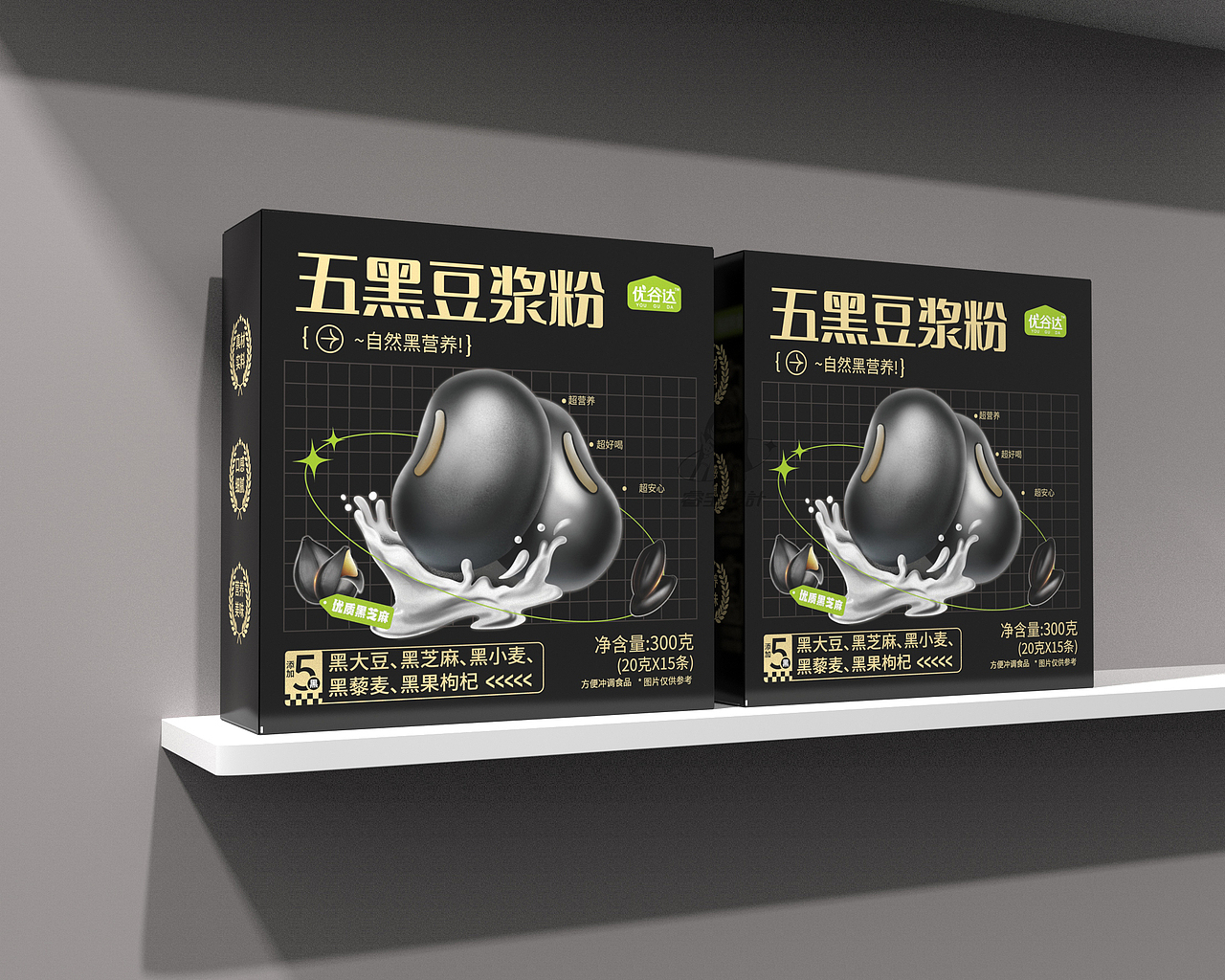 尤谷达豆浆粉包装设计