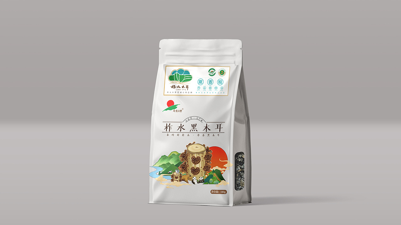 柞水木耳包装设计提案