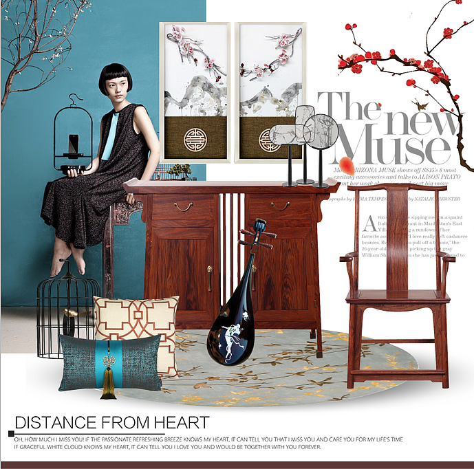 原创作品：实物画；装饰画、效果图、国画、大堂挂画、饰品、摆件、软装配画、室内设计、整体软装、圆框 #（图ZNjk5MDk5MDA=） - 概念设定 - 站酷设计师集恒工艺Fanny原创素材 - 站酷ZCOOL