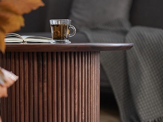 卷帘茶几/双层收纳玻璃茶几