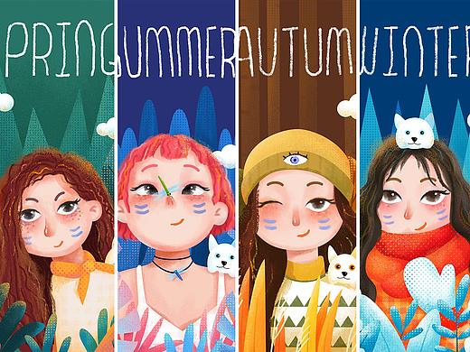 四季插画（个人主页-ZMzUwNjY1OTY=） - 创作习作 - 站酷设计师kweivin原创素材 - 站酷ZCOOL