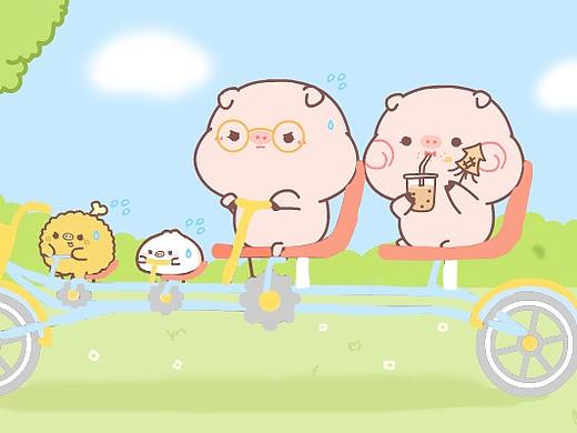  超甜的皮呦piyo猪猪情侣🐷❤️表情包～