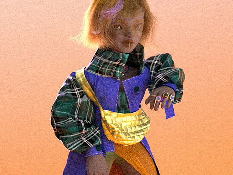 C4D/MD人物形象设计———珠光宝气（个人主页-ZNjYzMTEzMjg=） - 人物/生物 - 站酷设计师绿花生生原创素材 - 站酷ZCOOL