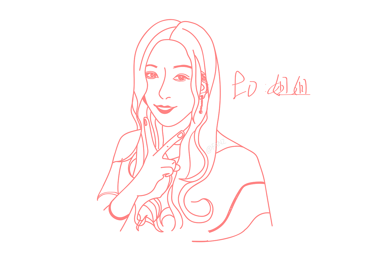 照片线稿画姐姐的生日