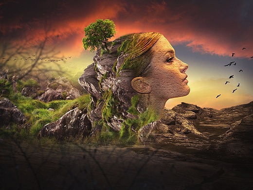 人像创意合成海报