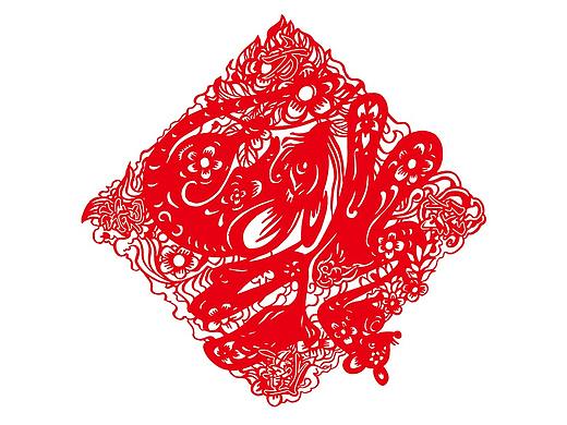 窗花上的文字修饰