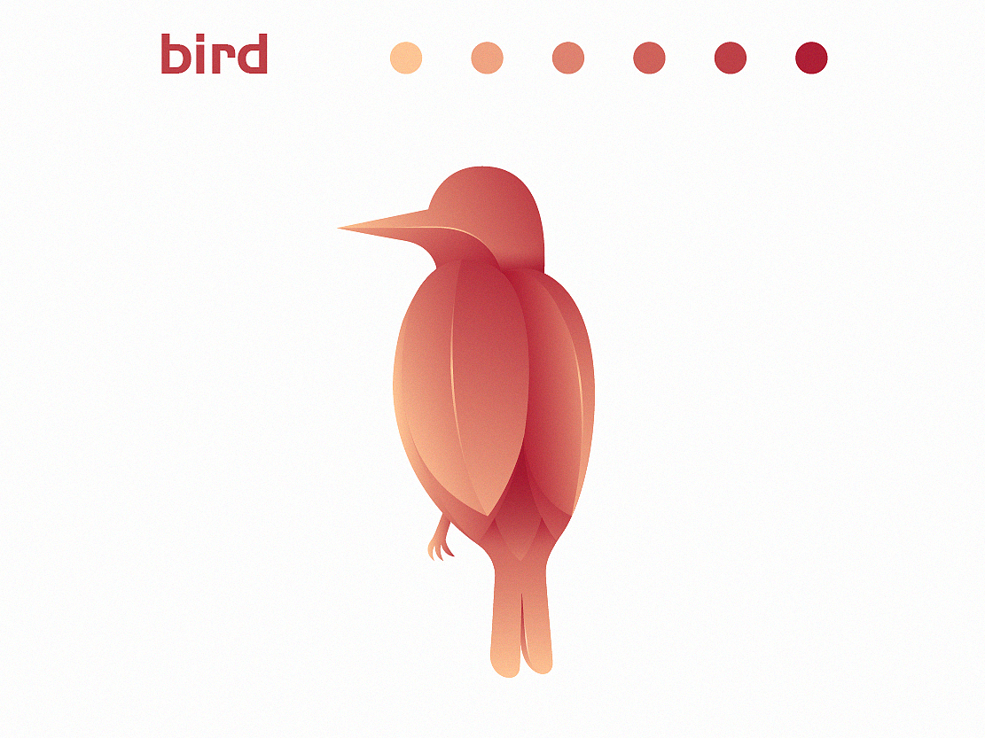 渐变图形——动物