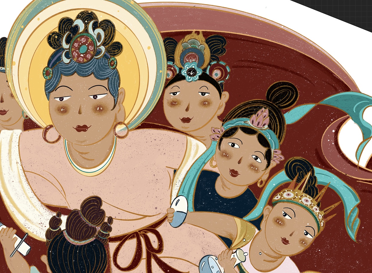 敦煌图案创意插画设计