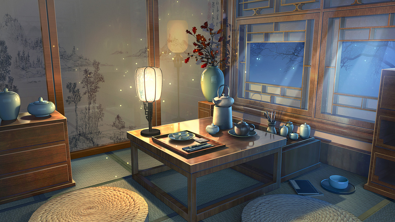 中式场景--学生作品