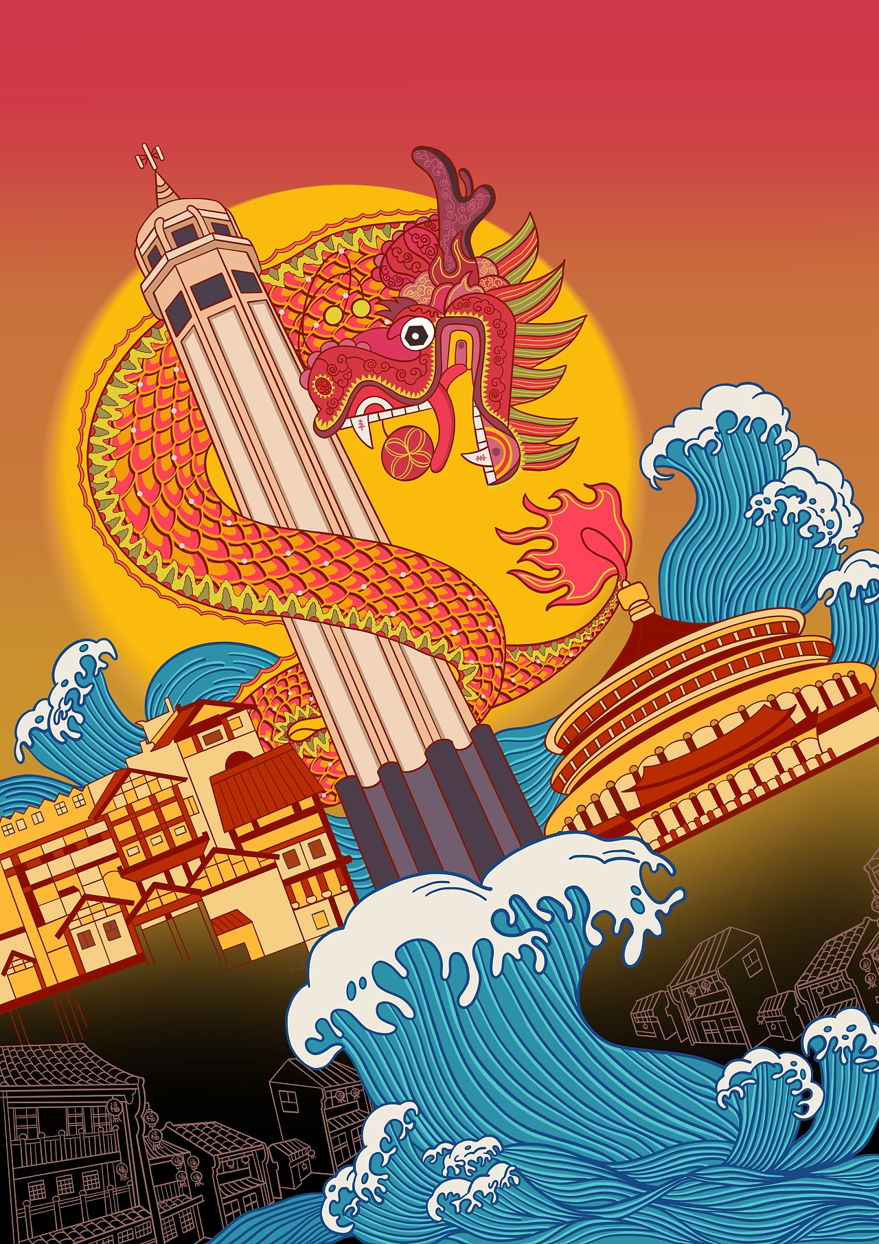 重庆铜梁龙·文创插画设计