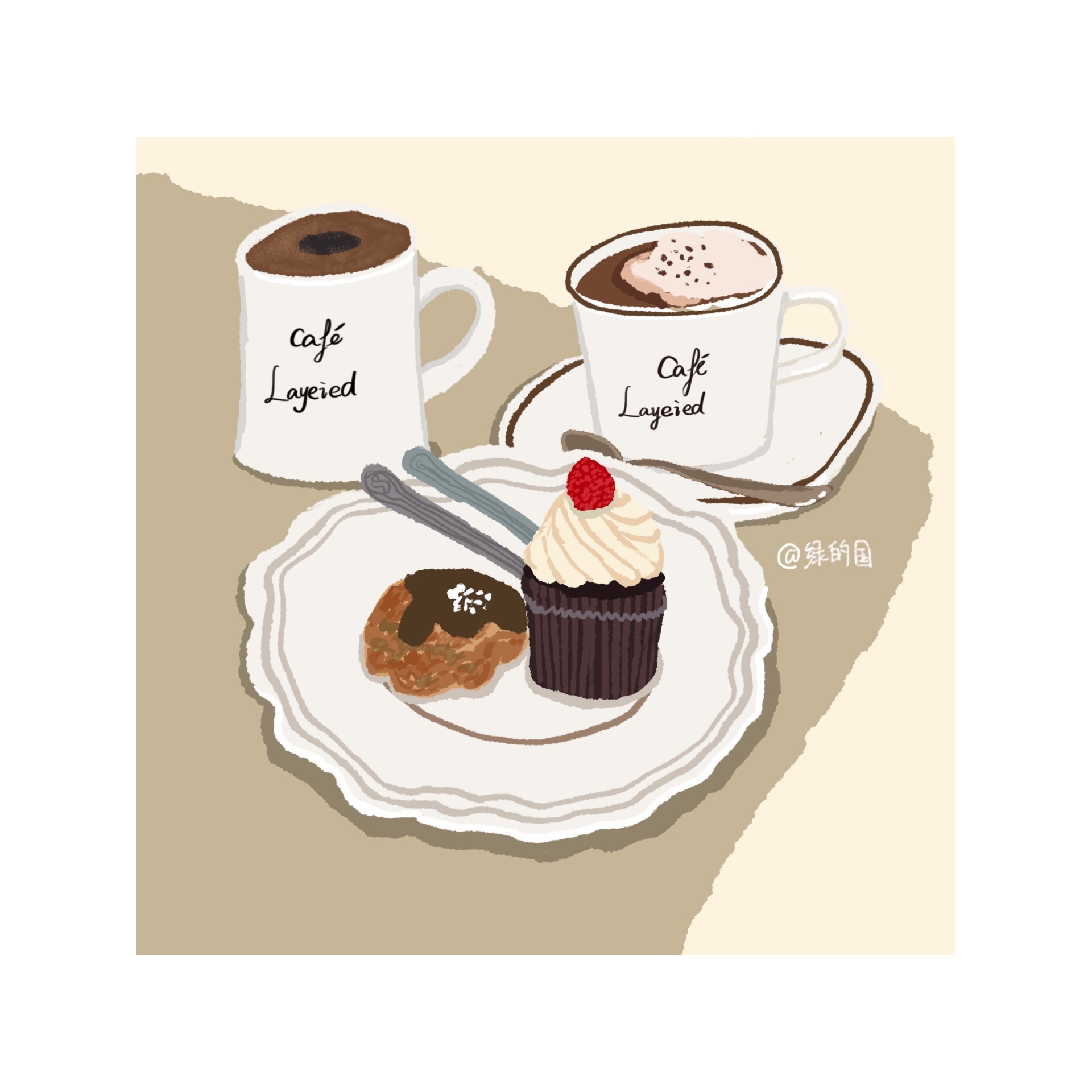 〈下午茶〉系列插画