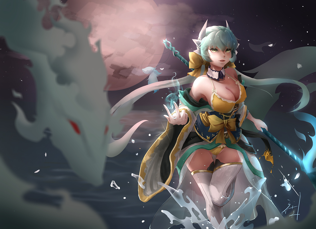 fgo泳装清姬同人插画