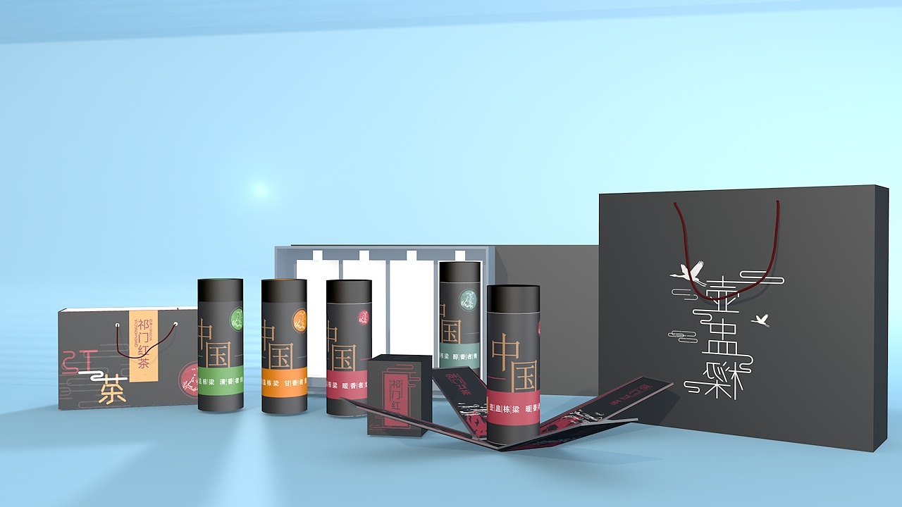 茶叶的罐子包装罐子独立包装的盖子部分四种茶叶的独立的罐子外包装