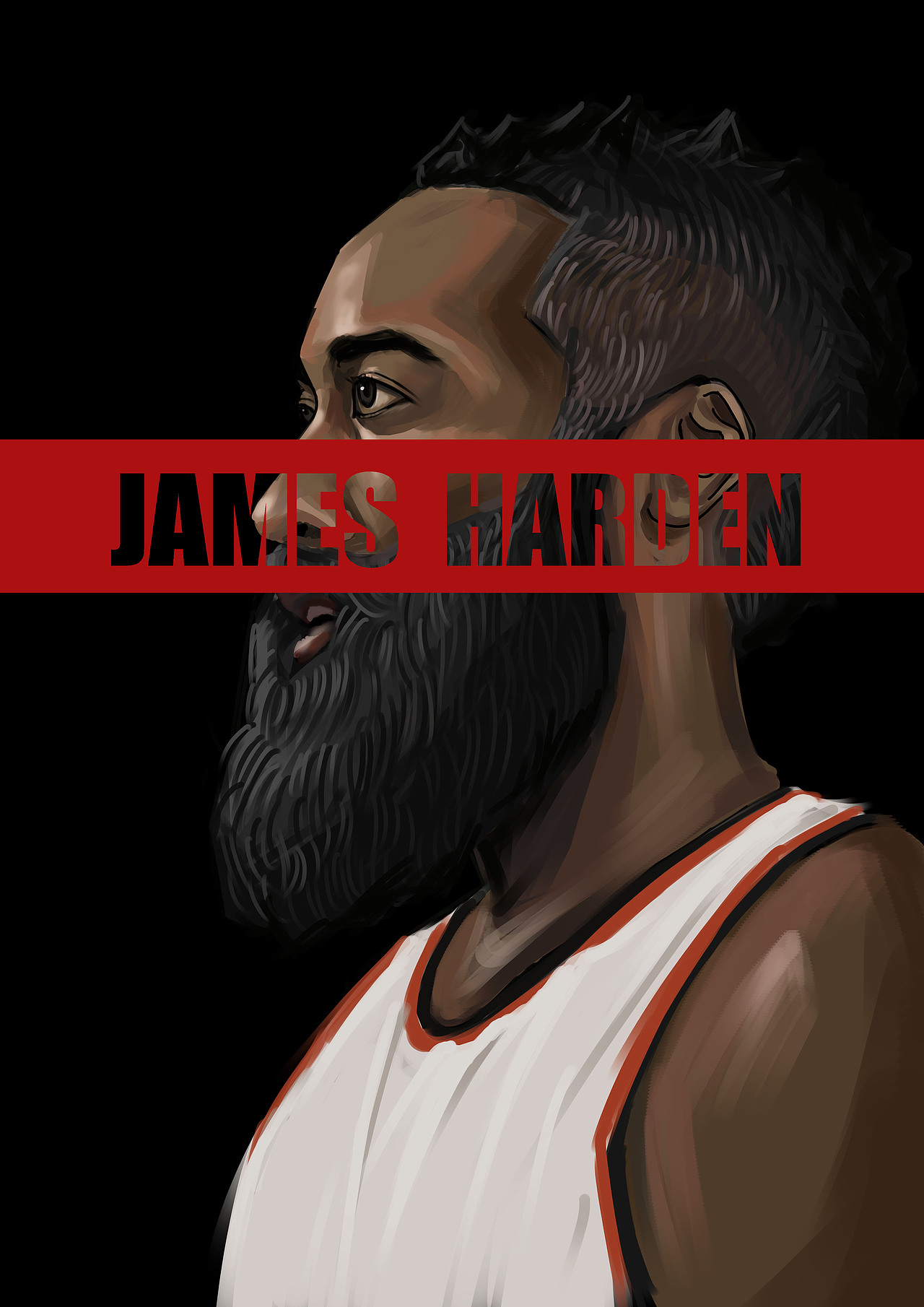 nba球星系列最近画的哈登插画习作小合集