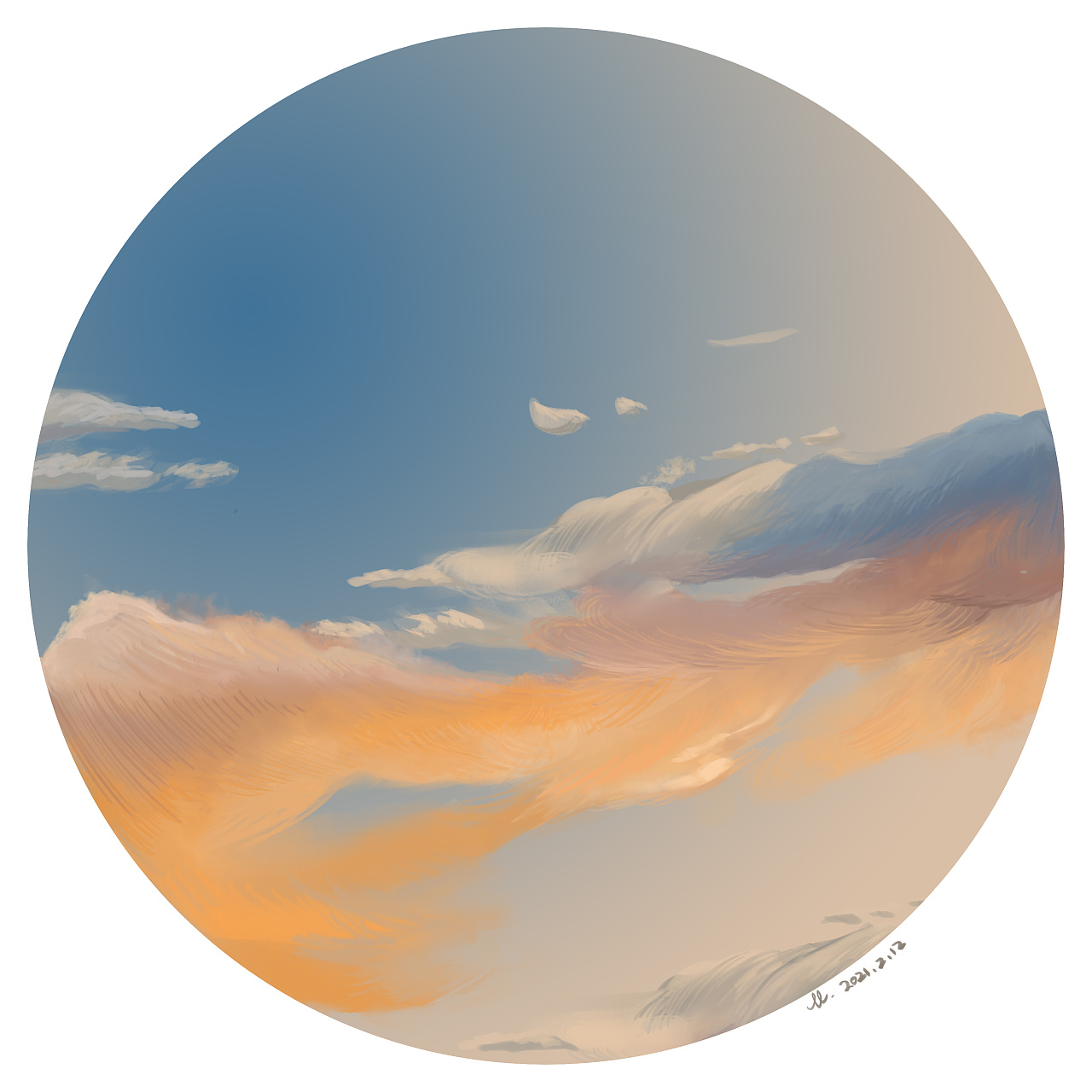 板绘风景练习 云|纯艺术|绘画|皇甫淑芬 - 原创作品 - 站酷 (zcool)