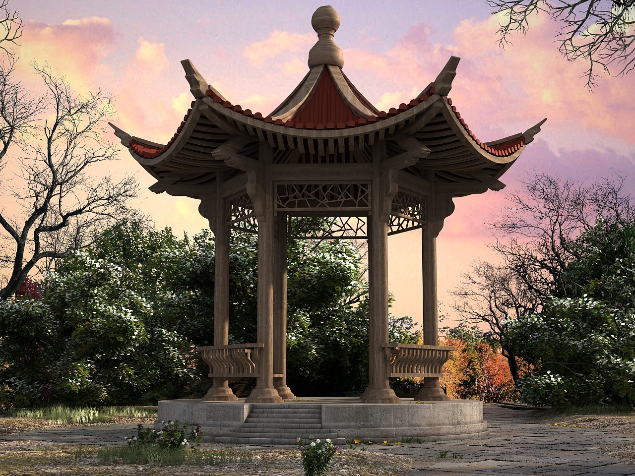 新中式庭院|空间|景观设计|南昌亚当设计 - 原创作品 - 站酷 (ZCOOL)