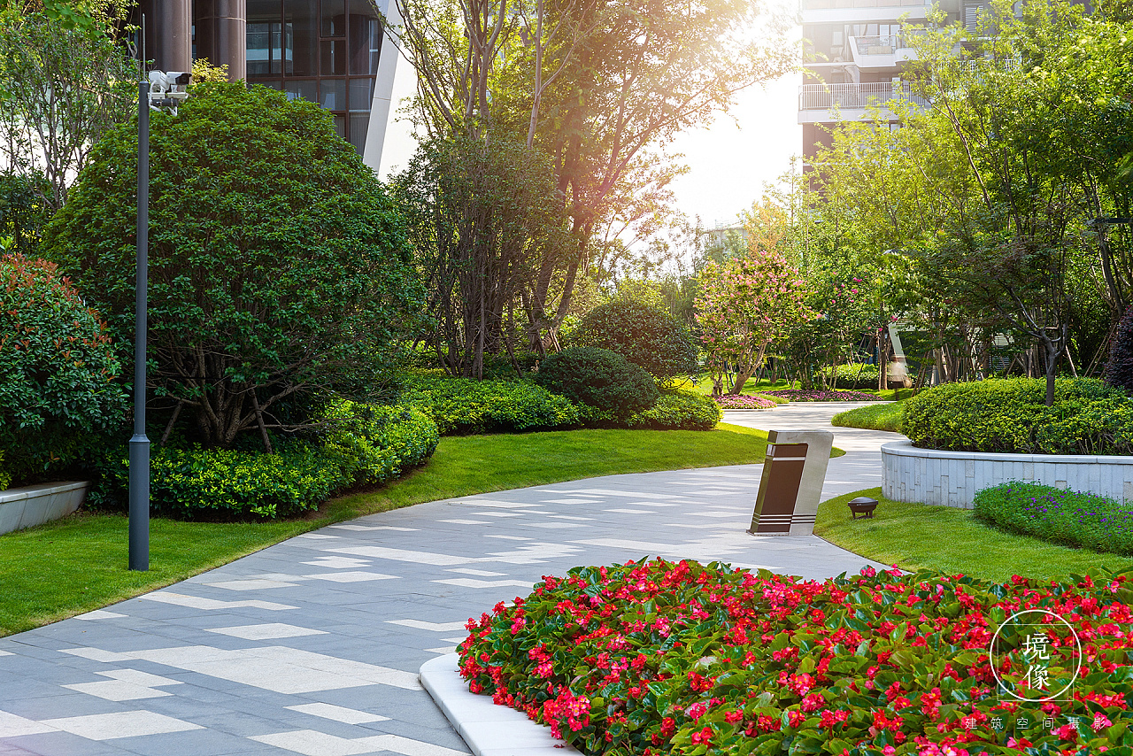 园林摄影郑州瀚海晴宇房地产建筑园林实景拍摄