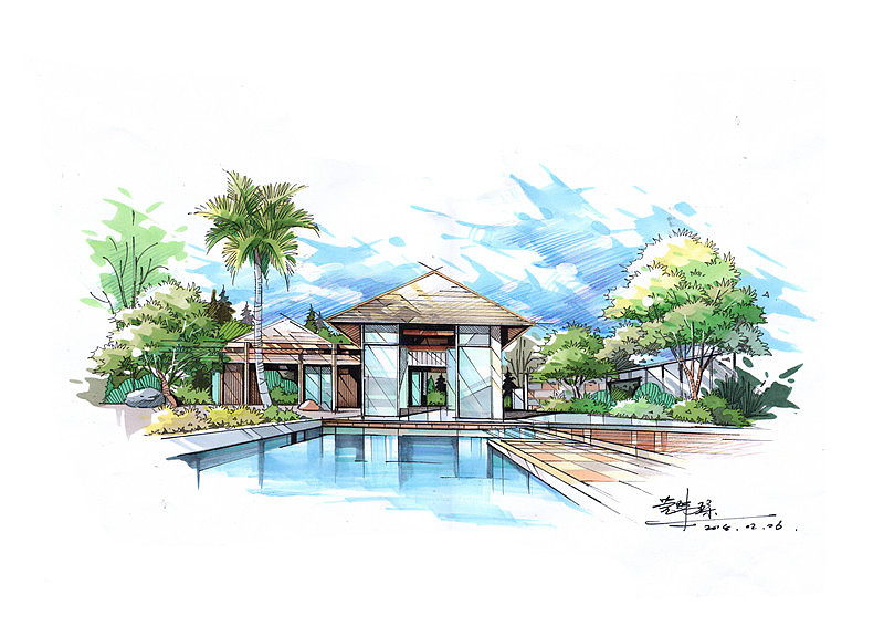 大禹手绘景观手绘