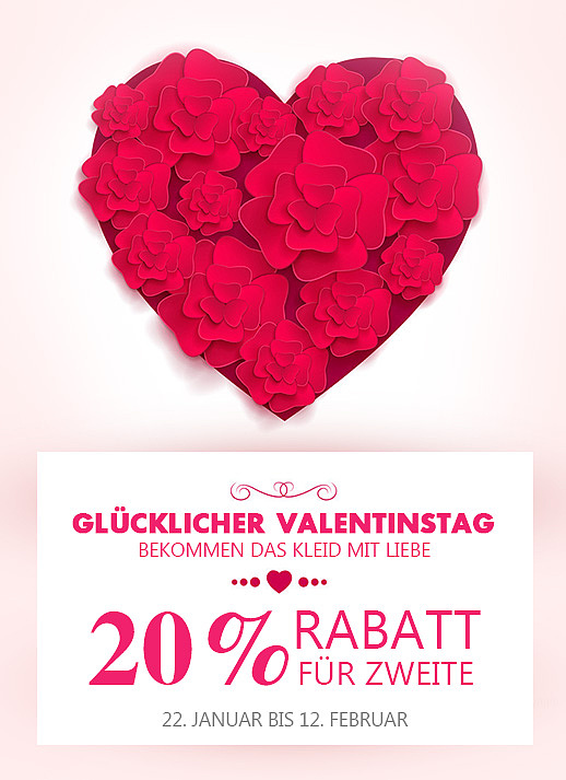 Valentine's Day 白色 情人节 海报 女装 礼服 活动