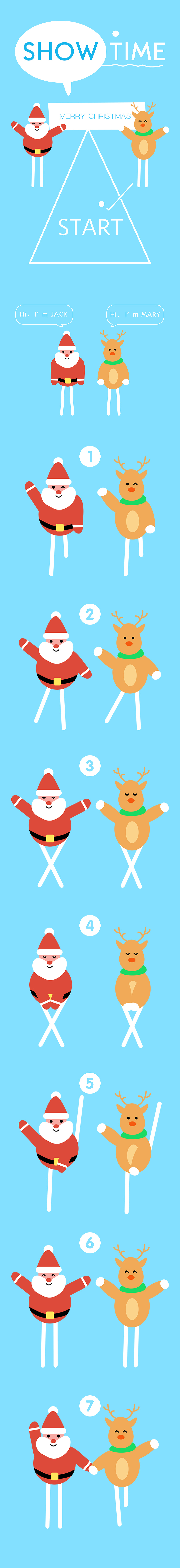 圣诞show time—插画/卡通/动画