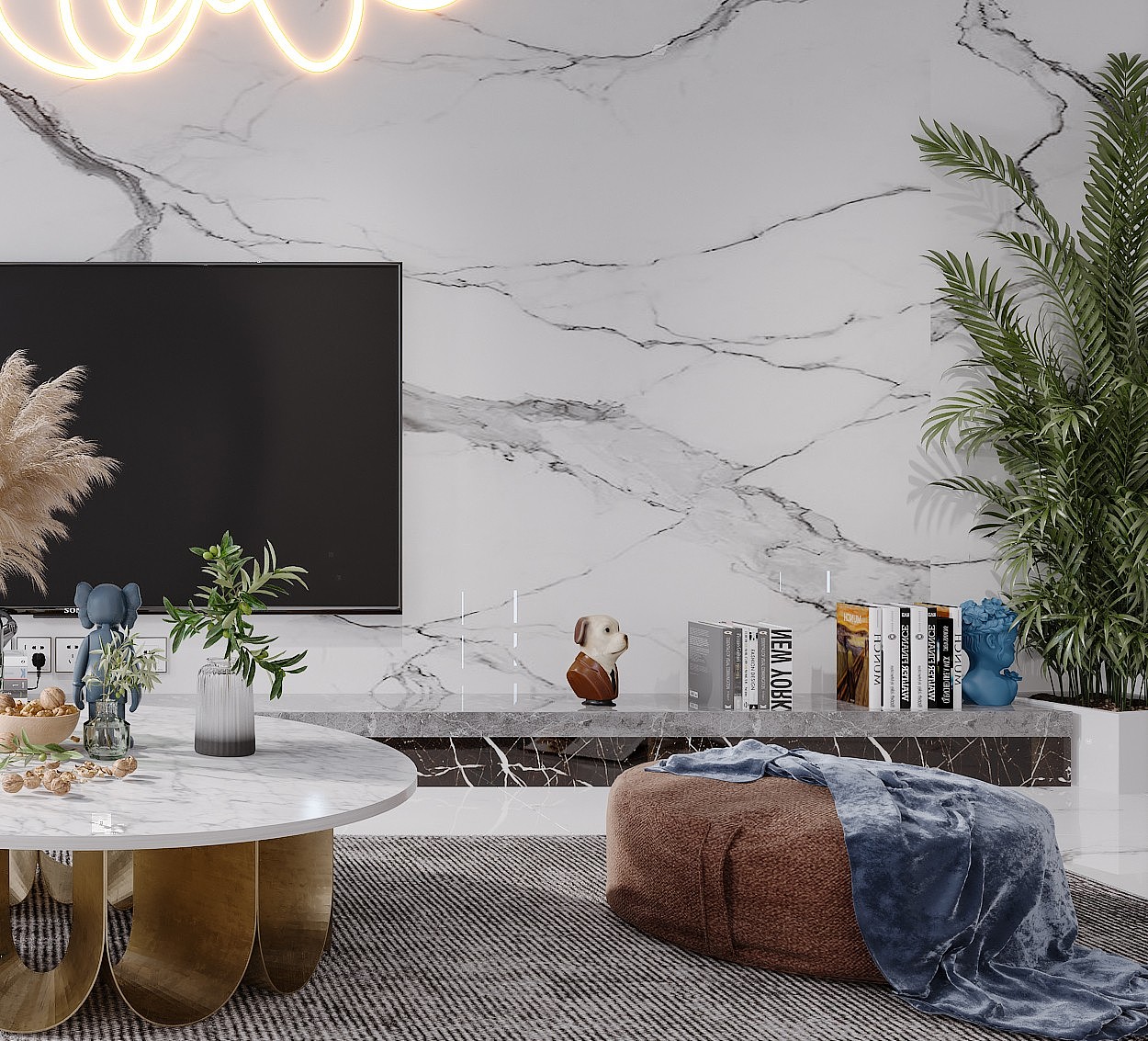 现代北欧风格轻奢客厅