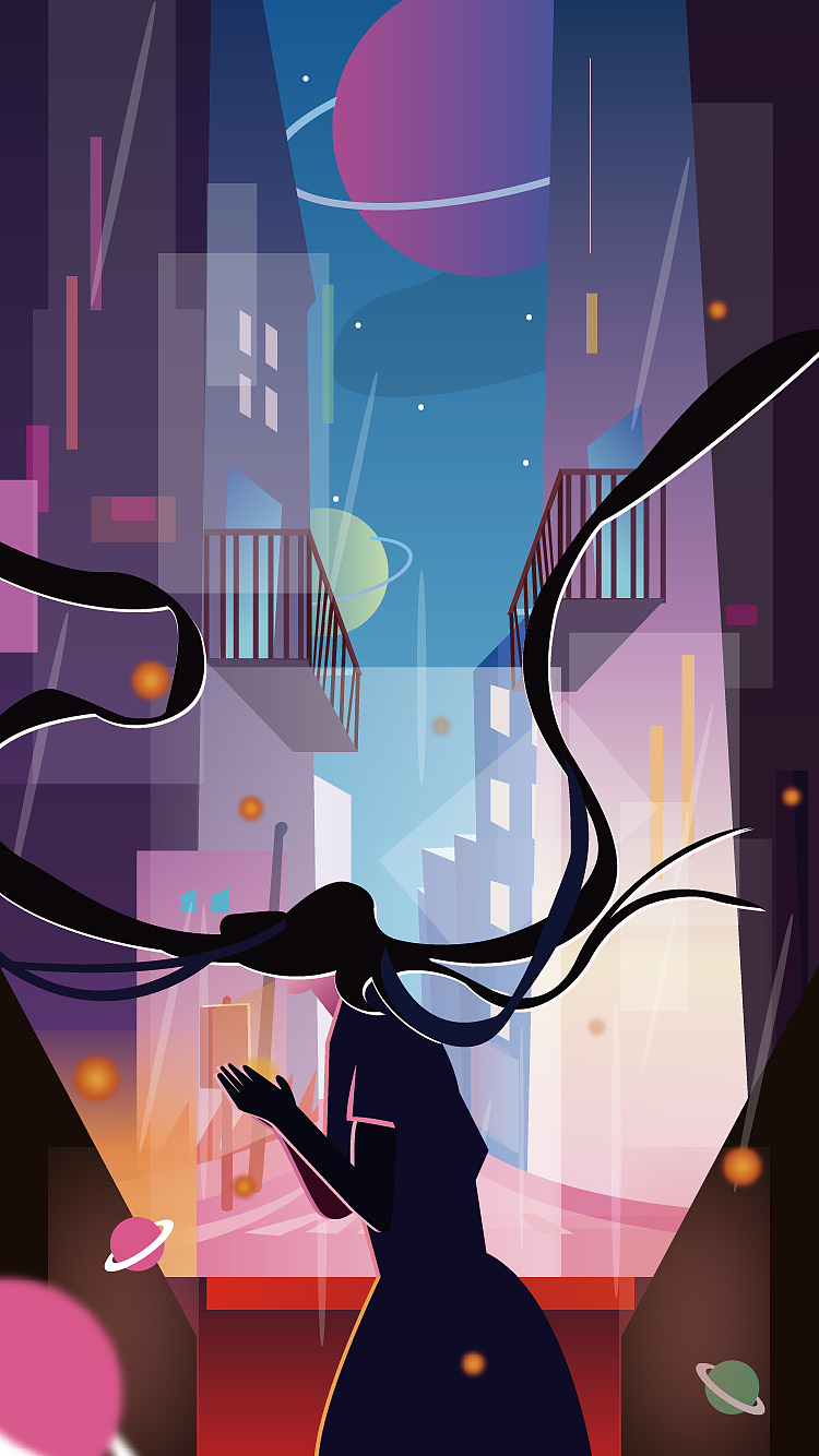 渐变风格插画（图ZMTg4MzczMTQ0） - 商业插画 - 站酷设计师十一_呆原创素材 - 站酷ZCOOL