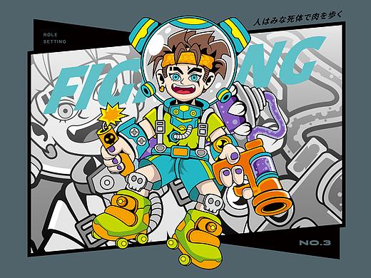 赛博人物插画