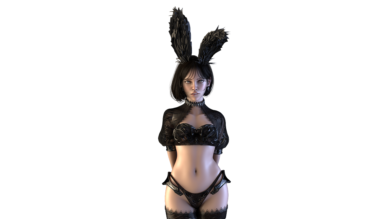 c4d redshift渲染兔女郎