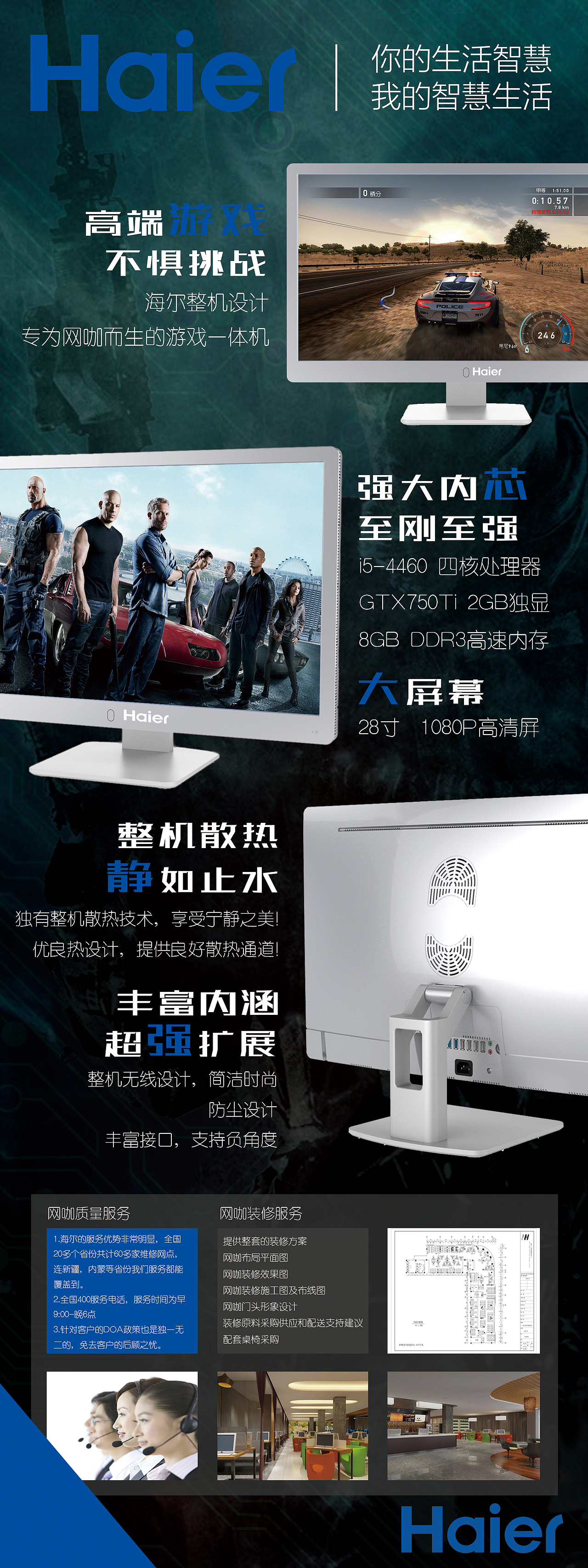 海尔新款一体机宣传海报