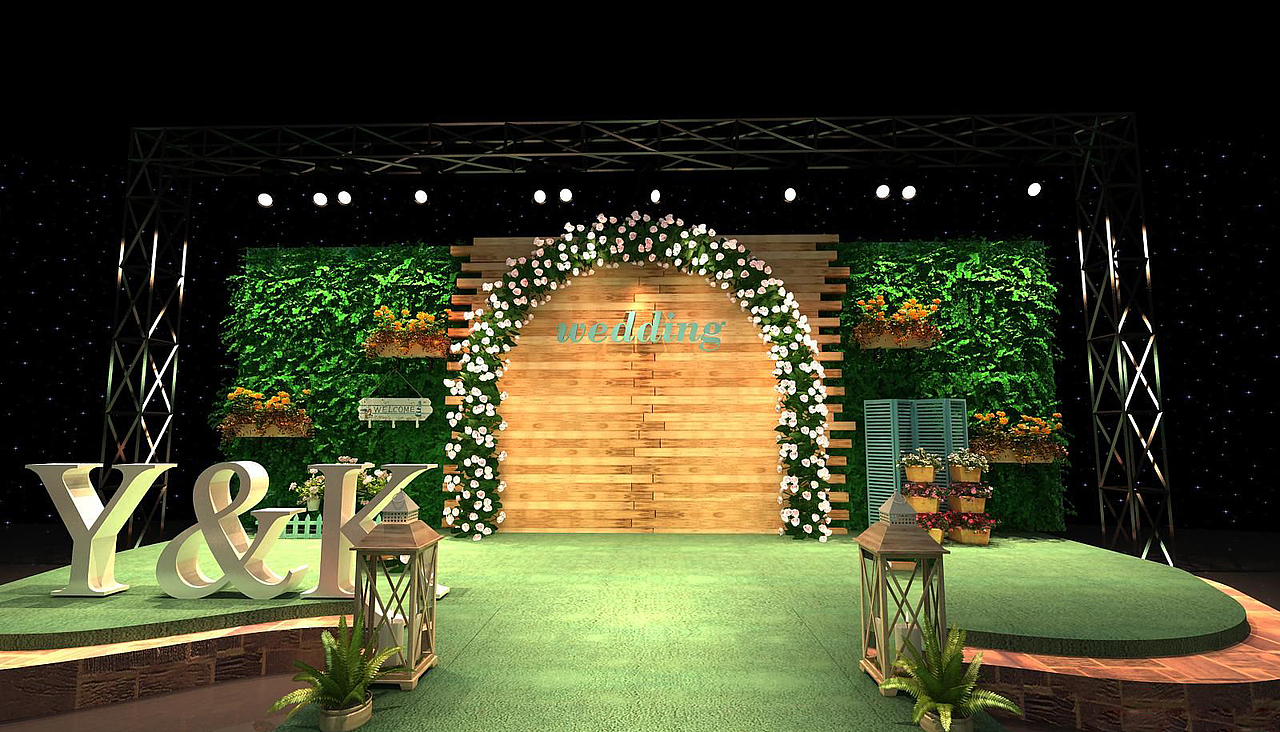 小清新森系婚禮（圖ZNTk4MDQ5MDA=） - 舞臺美術(shù) - 站酷設(shè)計師lily1213371725原創(chuàng)素材 - 站酷ZCOOL