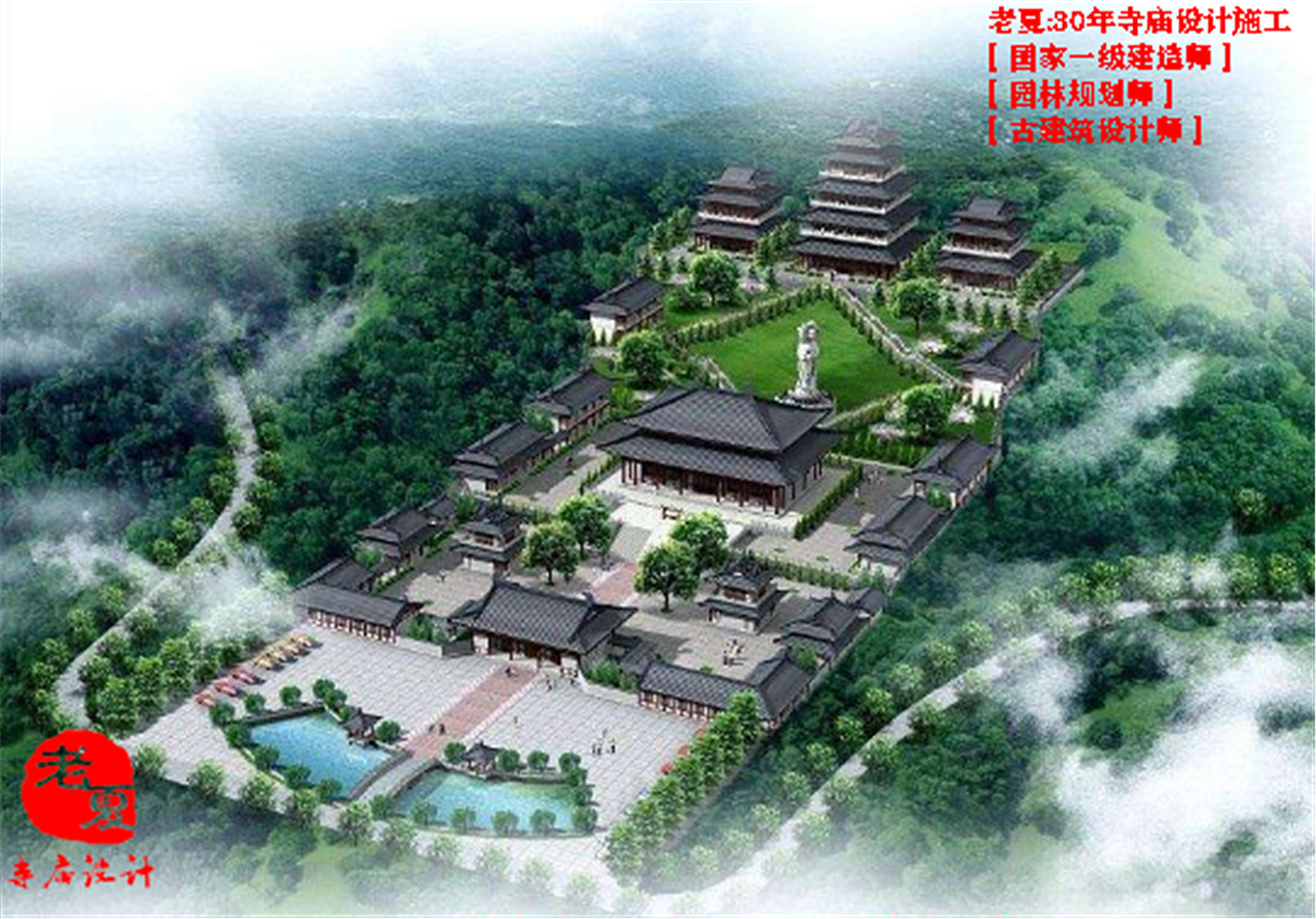 道观设计规划图,道观设计效果图平面图,道观施工图设计方案