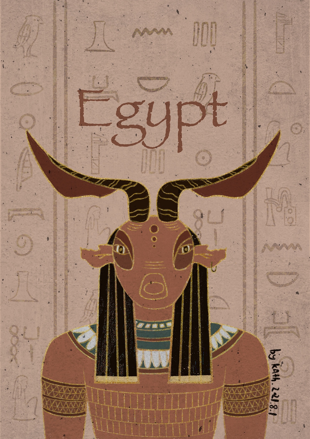 商业插画 埃及展