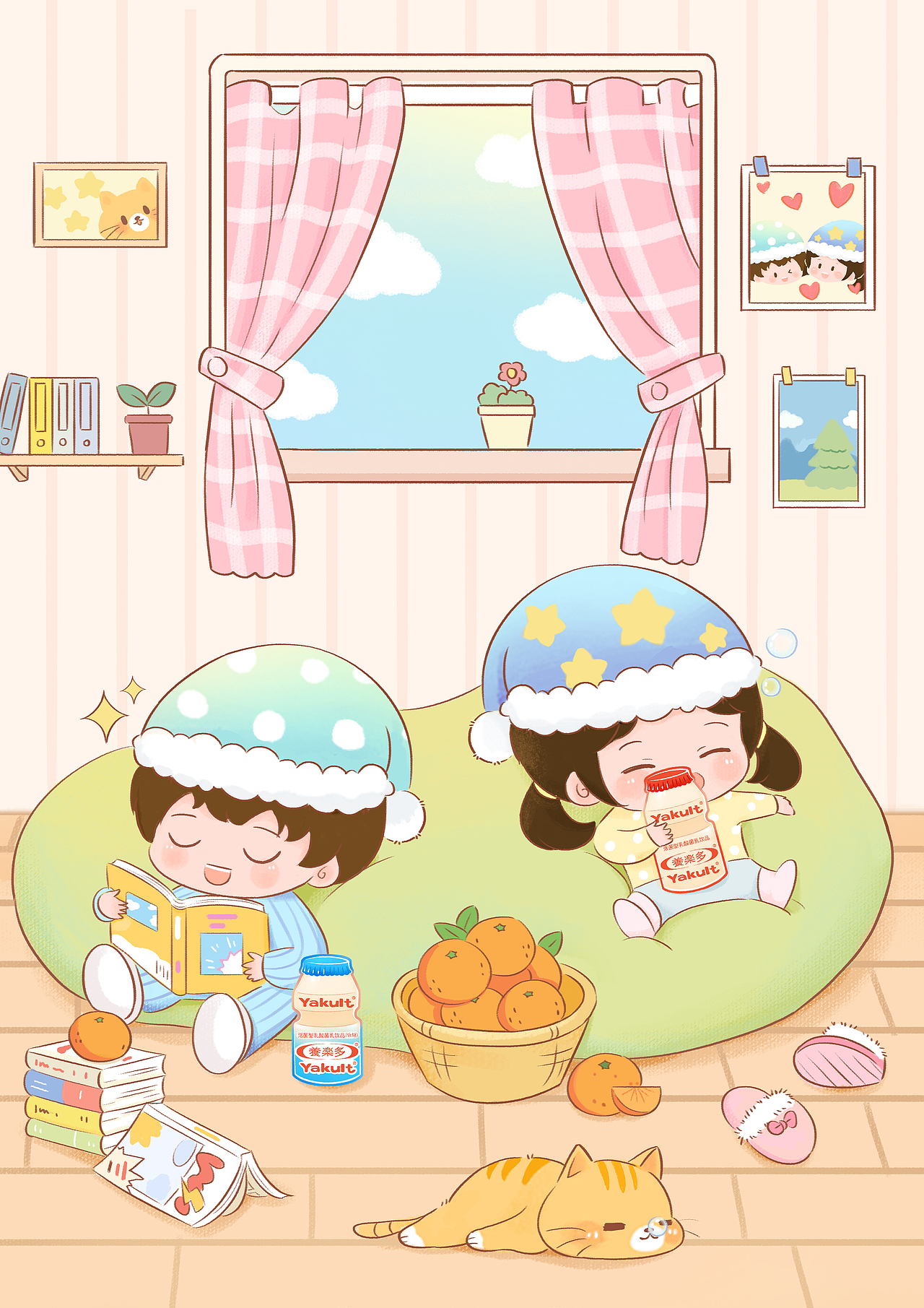 给养乐多画的海报