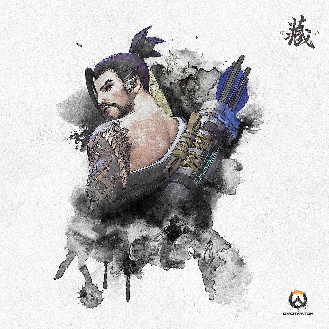 守望先锋：双龙毛笔字体（图ZMTA1MTgwMjUy） - 字体/字形 - 站酷设计师蘭道原创素材 - 站酷ZCOOL