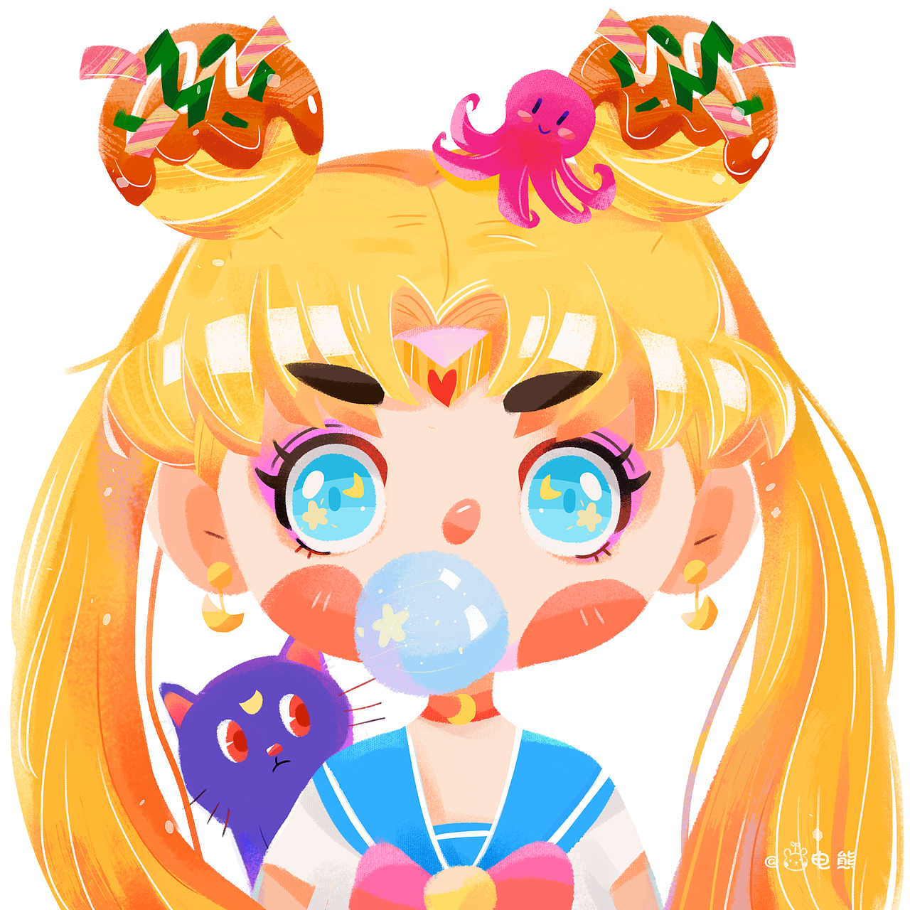 水冰月同人原创插画（图ZMjMwNDQyOTg0） - 商业插画 - 站酷设计师一几波妞酱原创素材 - 站酷ZCOOL