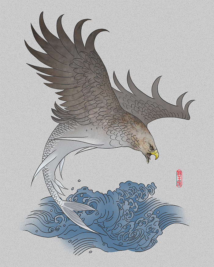北冥有鱼|插画|创作习作|玉洁yang - 原创作品 - 站酷 (zcool)
