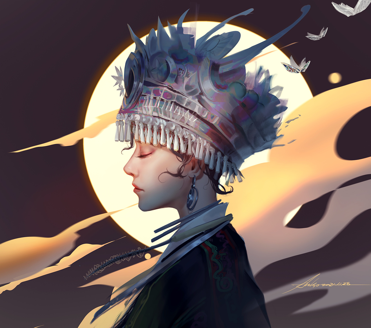 苗家姑娘速涂|插画|创作习作|亦齐 - 原创作品 - 站酷 (zcool)