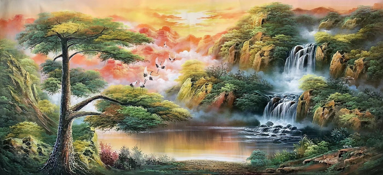 家居艺术山水油画家——邓晓霞