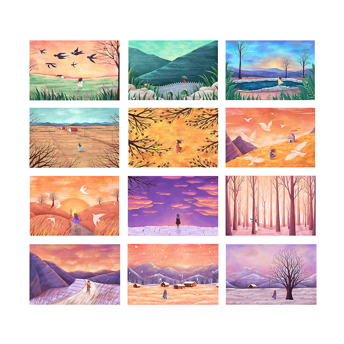 关于回忆-二十四节气（上）（图ZMTMyODk2ODMy） - 创作习作 - 站酷设计师李那那原创素材 - 站酷ZCOOL