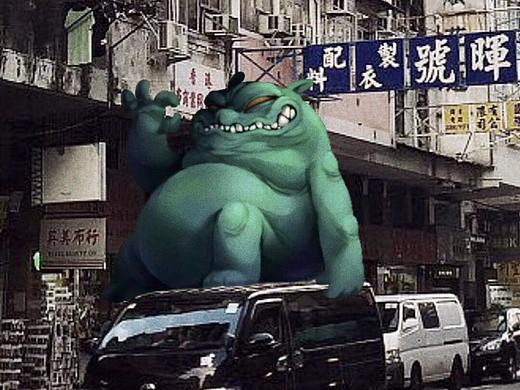 肥狗在各个地方玩的照片