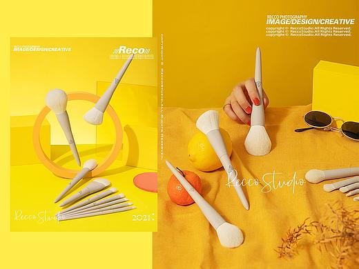 3CE化妆刷 面膜刷 美妆产品静物摄影