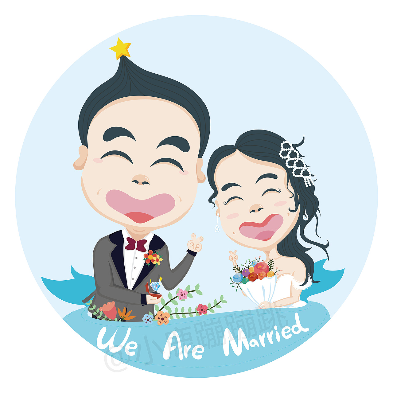 我們的婚禮（圖ZNjc4MDYwOTI=） - 藝術插畫 - 站酷設計師小鹿蹦蹦跳原創(chuàng)素材 - 站酷ZCOOL