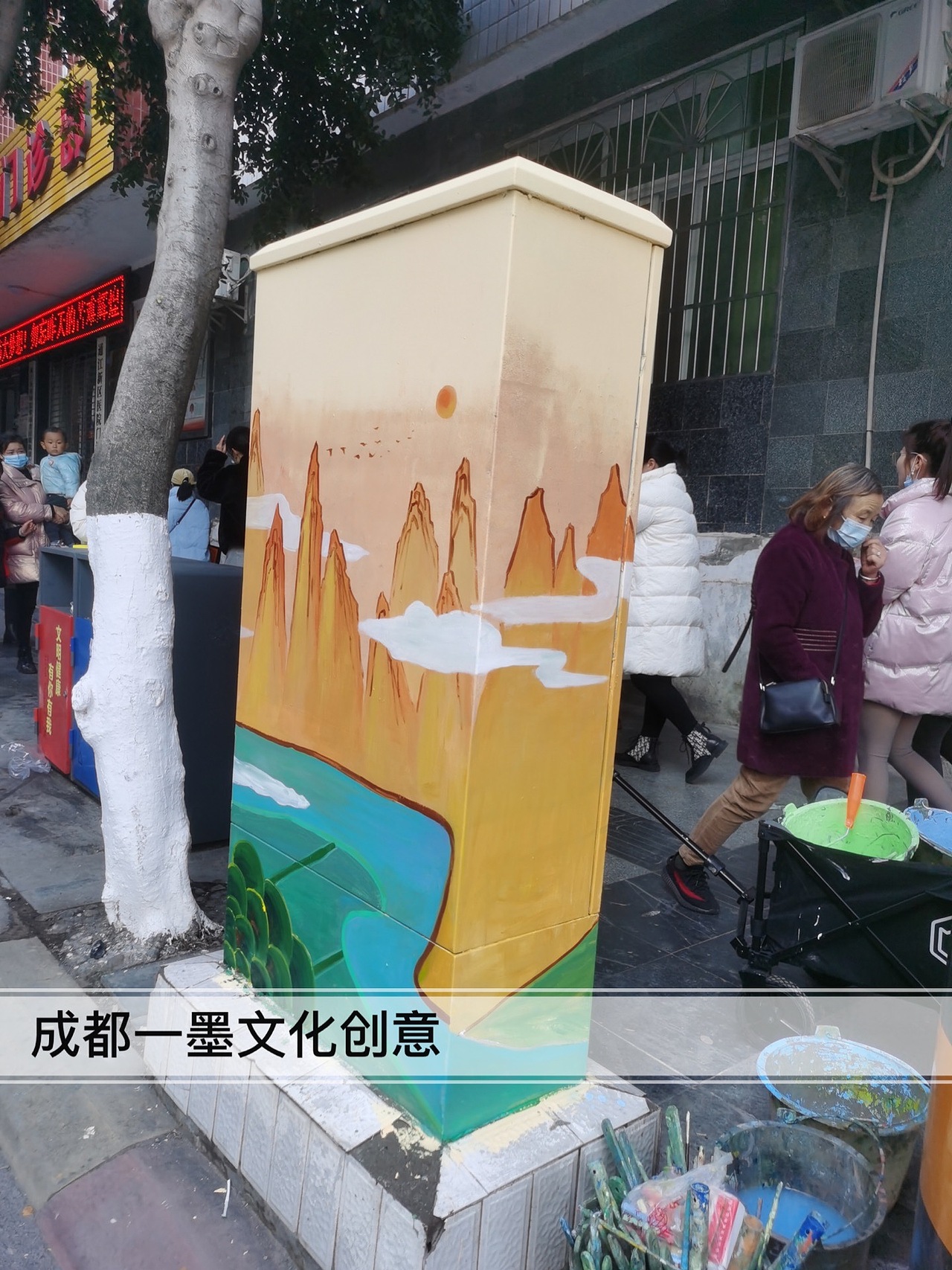 电箱壁画 电箱手绘 电箱绘画