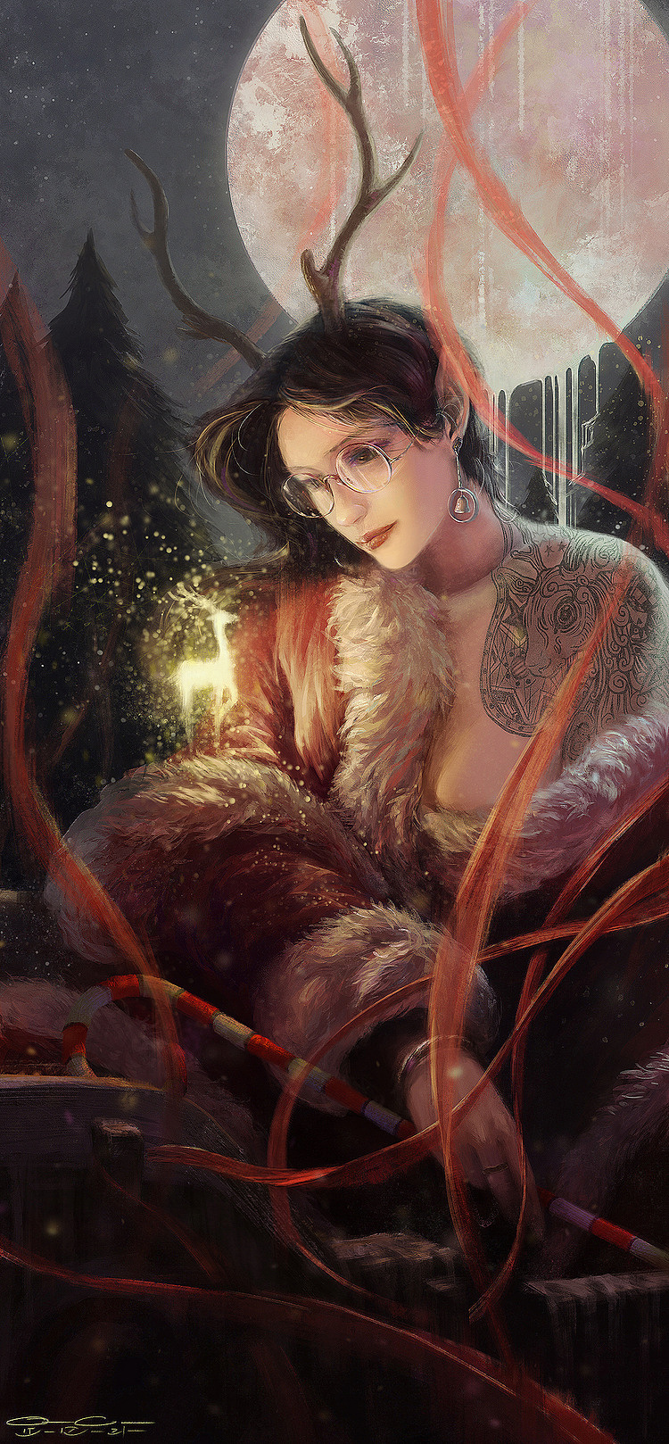 L's Christmas Eve（圣诞节画的一张图，附圣诞教程。）（图ZNDA2Njc1MDQ=） - 艺术插画 - 站酷设计师北冥猫原创素材 - 站酷ZCOOL